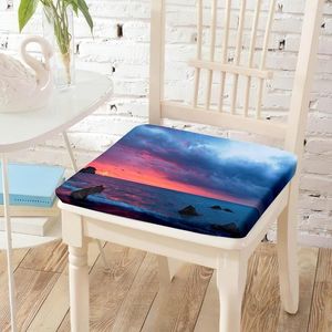 Pillow Sky Sunrise Cloudscape Print chaises Mémoire Mousse amovible M manteur décoratif pour salle à manger intérieure Décoration de la maison