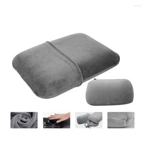 Almohada de rebote lento, espuma viscoelástica para acampar al aire libre, viaje, avión, almohadas para dormir, siesta portátil para oficina S