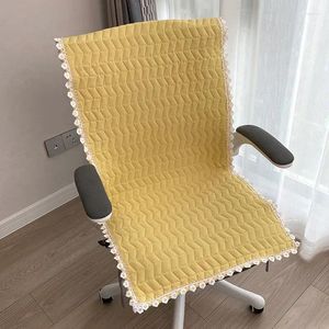 Almohada pequeña estilo fresco hilo de algodón simple engrosado con la silla de oficina del respaldo de respaldo hebilla sin deslizamiento