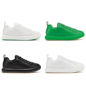 Zapatillas de deporte de almohada para mujer, hombre, zapatos informales, zapatillas de deporte con cordones de cuero acolchado, piel de becerro, suave, cómoda, plana, suela de goma, zapatillas de deporte, plataforma exterior, botega, talla 35-45