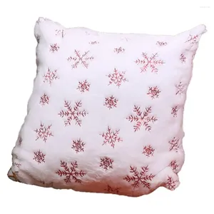 Kussen Sneeuwvlok Patroon Cover Elegant Parreny Case Feestelijke herbruikbare bankdecoratie voor kerstfeest