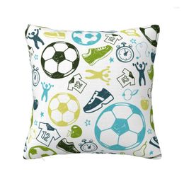 Funda de almohada con estampado de deporte de fútbol, funda de suelo cuadrado para sofá, funda de almohada fresca, decoración del hogar