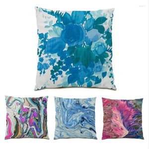 Pillower canapé décoratifs colorés décoration de salon velours décor à la maison peinture en polyester couverture artistique artistique e0586