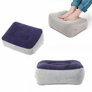 Almohada suave reposapiés PVC inflable reposapiés cojín aire viaje Oficina hogar pierna arriba relajante pies herramientas