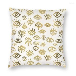 Kussen zacht goud mystieke ogen gooien cover decoratie aangepaste hamsa amulet 40x40cm kussencover voor sofa