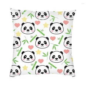 Pillow Soft Loverly Panda et Bamboo Throw Cover Home Decor Animal personnalisé 45x45 Pétroliente pour canapé