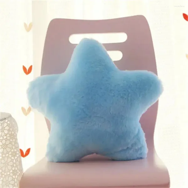 Almohada suave felpa esponjosa estrella peluda decoración del hogar lindo juguete super niña regalo decoración romántica