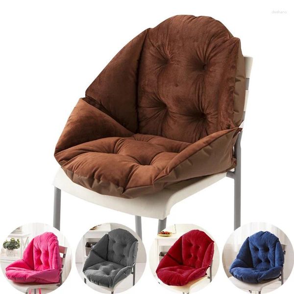 Almohada suave peluche espesante silla asiento diseño de caparazón de sillones de sillones lumbar soporte para la oficina de la oficina del automóvil en casa