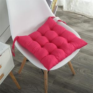 Almohada suave y gruesa para silla, color sólido, cuerda atada, comedor, cocina, oficina, decoración