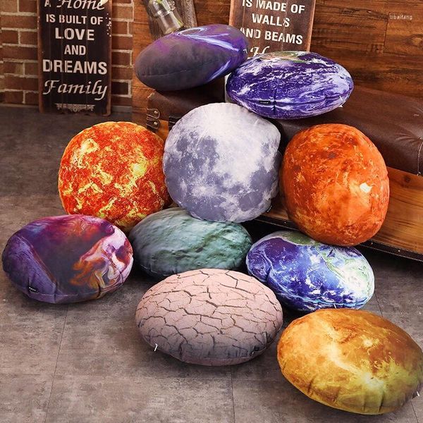 Oreiller système solaire soleil lune terre canapé-lit coussins Imitation planète siège décoratif pour enfants chambre cadeau garçons