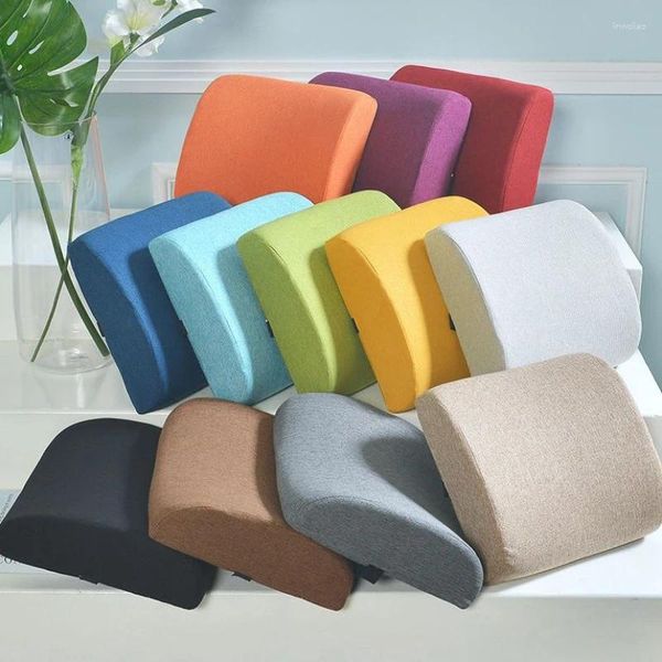 Almohada de color sólido sillón silla cintura para la cintura de espuma almohadilla de soporte de espuma