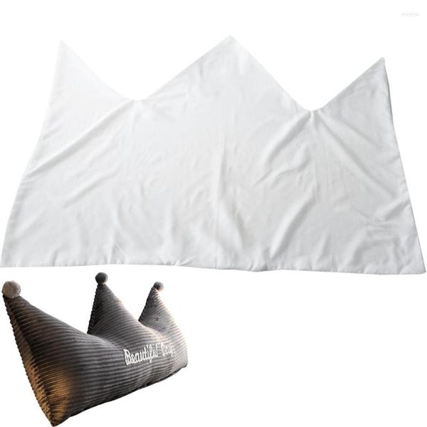 Oreiller en coton blanc massif, housse sans peluche, différentes tailles, taie d'oreiller, sac intérieur de lit, longue couronne, décoration de la maison Dakimakura