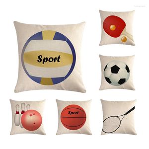 Oreiller sportif cover de tennis racket basketball bowling décor à la maison s jet décoratif taie d'oreiller zy621