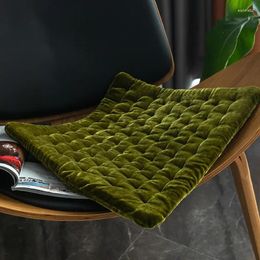 Oreiller carré en peluche, tabouret S, couleur unie, chaise de salle à manger, coussin de siège épais, doux, bureau, maison, tapis d'assise antidérapant, moderne