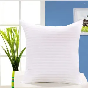 Oreiller carré blanc, coussin intérieur doux pour la décoration de la maison, siège de chaise