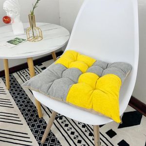 Coussin de siège souple avec coutures d'oreiller, chaise d'épissure carrée rembourrée et antidérapante, pour la maison, le bureau et la cuisine