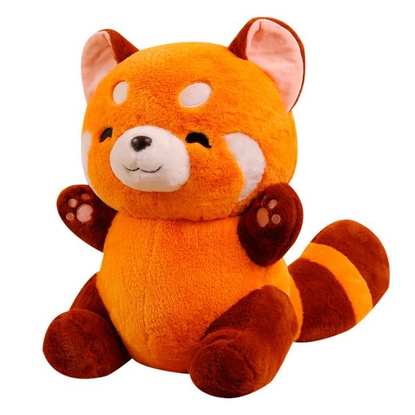 Poupée de figurines anime en peluche de vie de panda rouge Pollie Doll Duffy Hair Red Ratcoon Animaux Hug Throw Pillow Kids