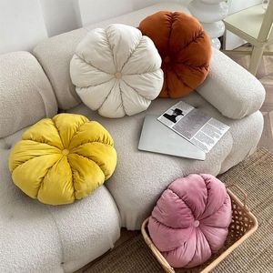 Oreiller en peluche chaise de bureau velours rond citrouille jeter Ultra SoftCouch étage lit salon décor