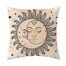 Kussen Sun Moon Cover Mystic Witchcraft Pillowcase Warring Home Decor voor bank Living Room Decoratie 45x45cm