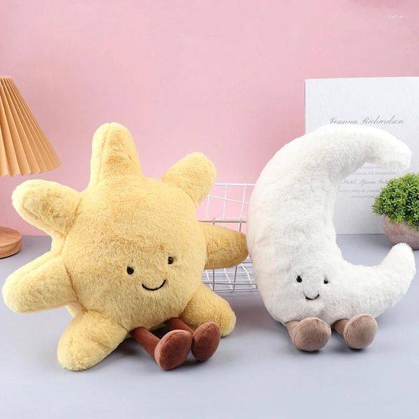 Oreiller soleil lune peluche carfone de bureau canapé bébé sommeil