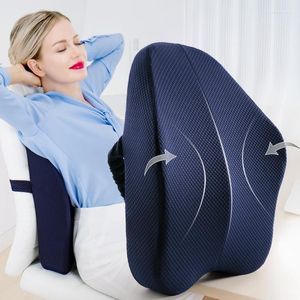 Support d'oreiller mousse à mémoire lombaire pour la taille arrière coccyx orthopédique chaise de bureau siège de voiture soulagement de la douleur coussin de massage