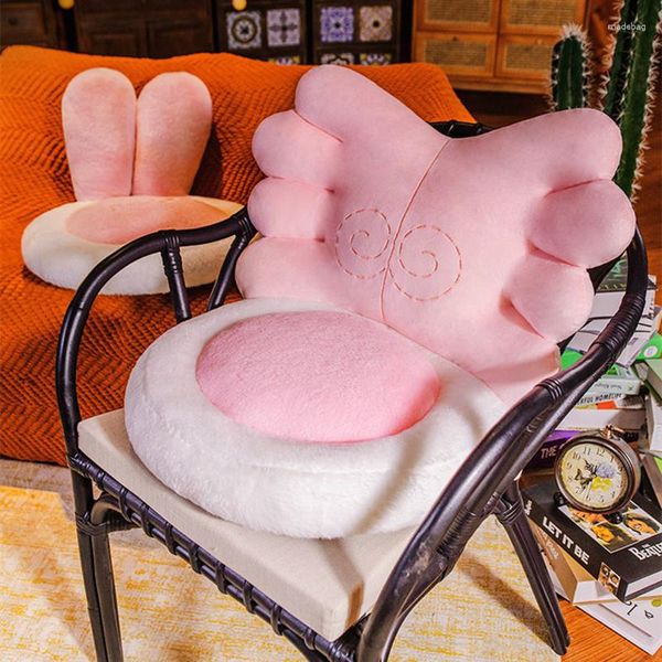 Oreiller doux fille créatif épaissir chaise dos canapé-lit décoration de la maison antidérapant rose aile arc rouge