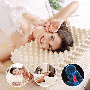 Oreiller TAIHI 93% Latex naturel pour les douleurs au cou thaïlande Massage oreillers orthopédiques cervicaux dormir efficacement prévenir les acariens