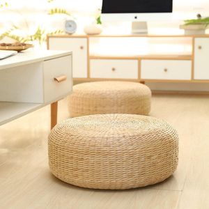 Kussen tatami natuurlijke stroomronde pouf hand geweven mat stoel Japanse stijl voor meditatie yoga padvloer vloer