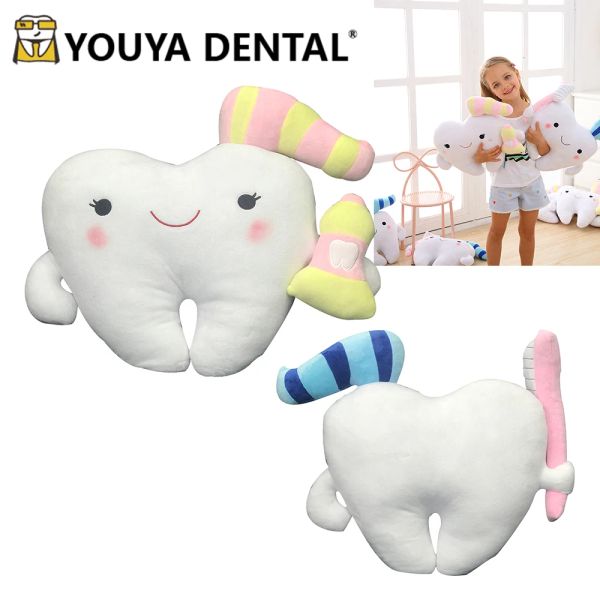 Oreiller des dents de forme canapa coussin oreiller dentaire en peluche poupées poupées mignonnes toys en peluche pour enfants