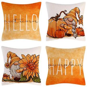 Oreiller de Thanksgiving Cover Home Sofa Couvoirs de lancer décoratif pour les décorations de ferme fournitures de fête de vacances