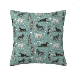 Almohada la cubierta verde saluki grisehound sighdound perros suave moderno tirar decoración de la sala de estar