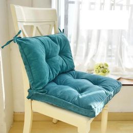Oreiller épaissir la chaise en velours côtelé, coussin en peluche de couleur Pure, Tatami, décor de baie vitrée, dos