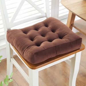 Oreiller épaissi anti-dérapant coton chaise Tatami coussin de siège doux bureau S voiture tapis d'assise hiver jeter