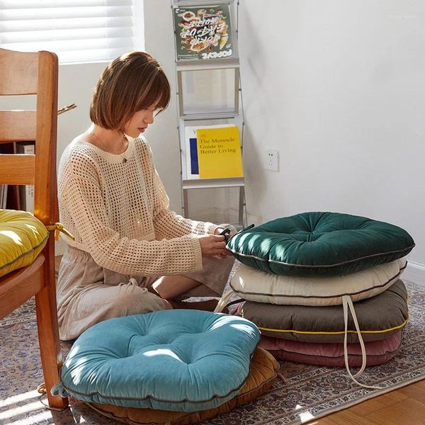 Oreiller pour siège en peluche plus épais chaise pour salle à manger du bureau à la maison