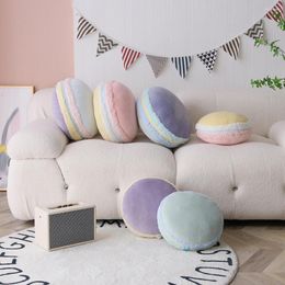 Oreiller jeté assorti rond PP coton remplissage confortable toucher décoration mignon siège canapé chambre en peluche maison