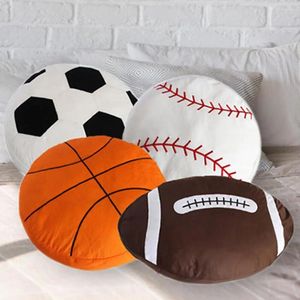 Oreiller jet Ultra Soft Soft Fluffy Simulation Basketball Soccer Forme Sofa For Ball Game Fan Farmed Plush S
