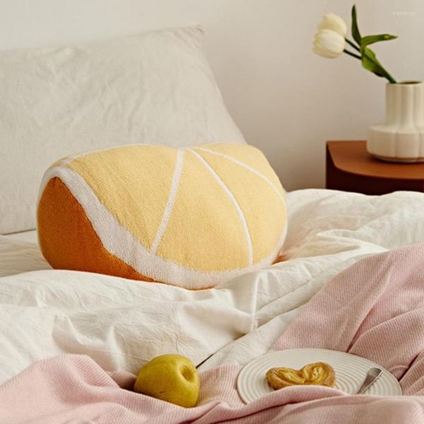 Cojín de almohada útil y transpirable para sofá, sandía, aguacate, muñeca naranja, decoración de oficina