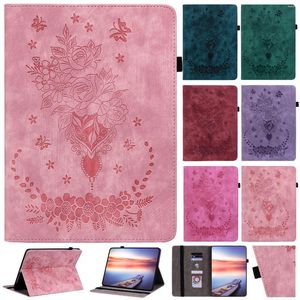 Kussen Tiger Embossed Flip Butterfly Case voor Amazon Fire Max 11 2024 Tablet Stand Smart Cover Soft Shockproof PU Leer Funda Coque