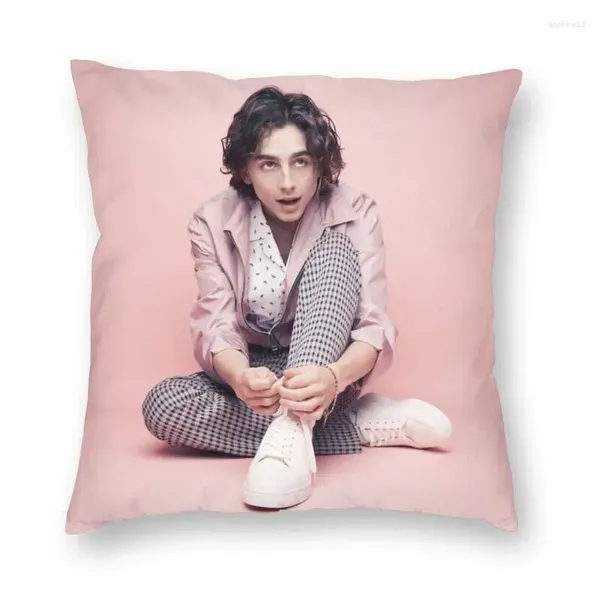 Almohada Timothee Chalamet Cover 45x45cm Impresión decorativa de 90S de 90S