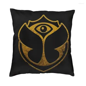 Oreiller Tomorrowland Square Throw Case Home Decorative 3d double côté imprimé dance électronique drôle drôle à imprimer drôle pour canapé