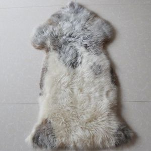 Oreiller tsr07 nuance blanche grise authentique de la peau de mouton tibétain tapis de couleur naturelle