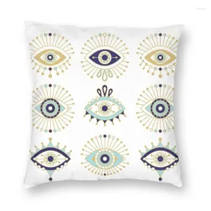 Kussen Turkse Evil Eye-collectie op witte Nordic Cover Home Decor Nazar Amulet Hamsa Boho Bohemian