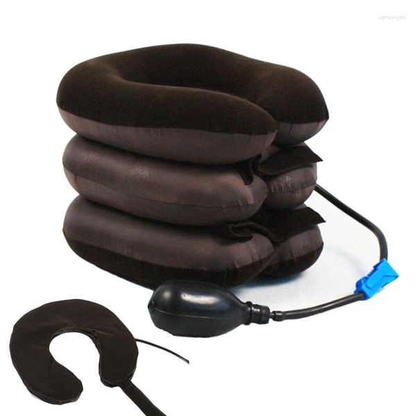 Almohada inflable en forma de U para viajes, cuello de avión, masaje Cervical suave, reposacabezas de coche, cojín de aire