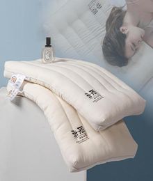 Kussen Ultra Slim Sleeper Katoen Verenvulling Laag Plat Bed Nekbescherming Dun Voor Kinderen Volwassenen5089470