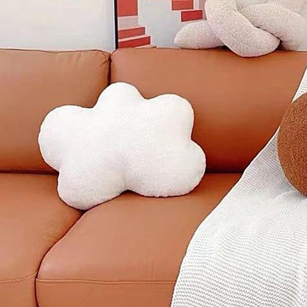 Cuscino unico peluche a forma di nuvola, adorabile bambola morbida da tiro, compagna di bambini