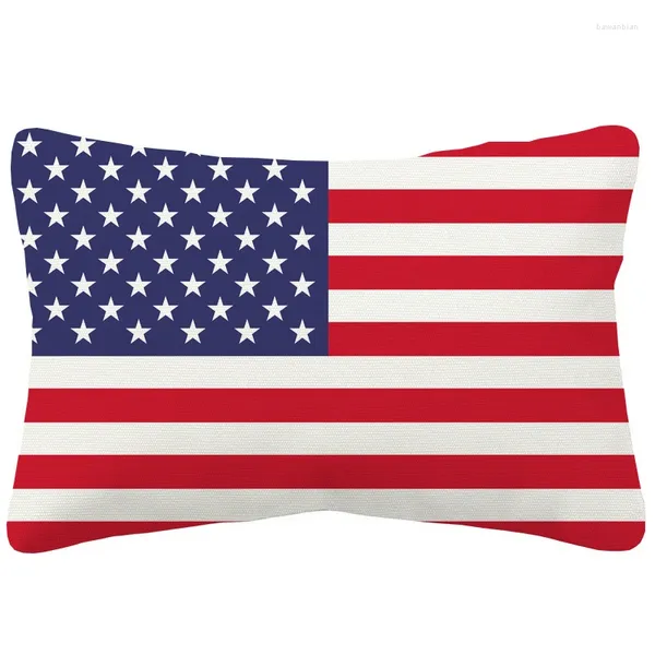 Pillow United States Stars and Red Stripes Flag Cover America Amérique du 4 juillet Cas patriotique 30x50cm