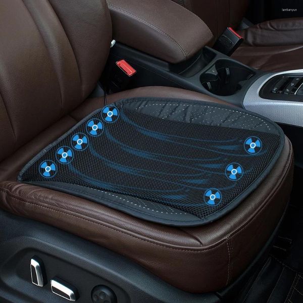 Almohada cubierta de asiento de ventilador de aire ventilado con almohada con interfaz USB enfriamiento de silla de oficina de tres velocidades