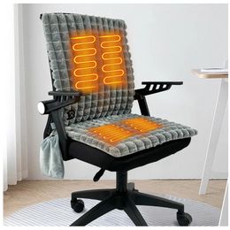 Kussen USB Verwarmde stoel Flanel Elektrische deken Portable Office Outdoor Car Pet Solid Color