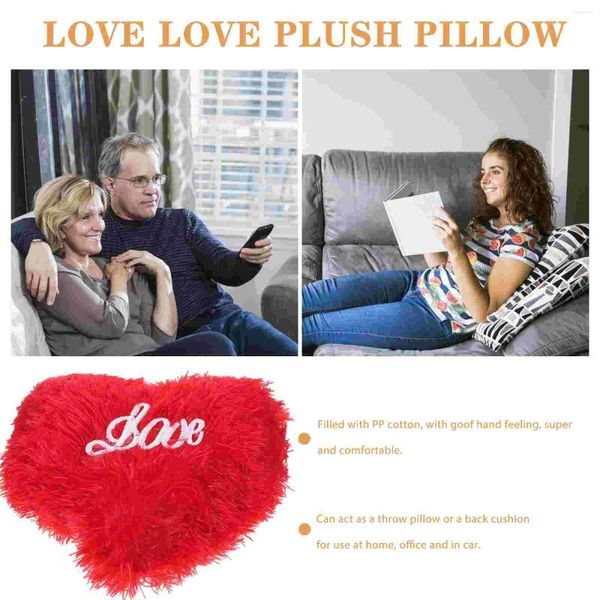 Almohada Regalos de San Valentín Amor Corazón Almohadas rojas Conmemorar Funda de almohada con forma de tiro