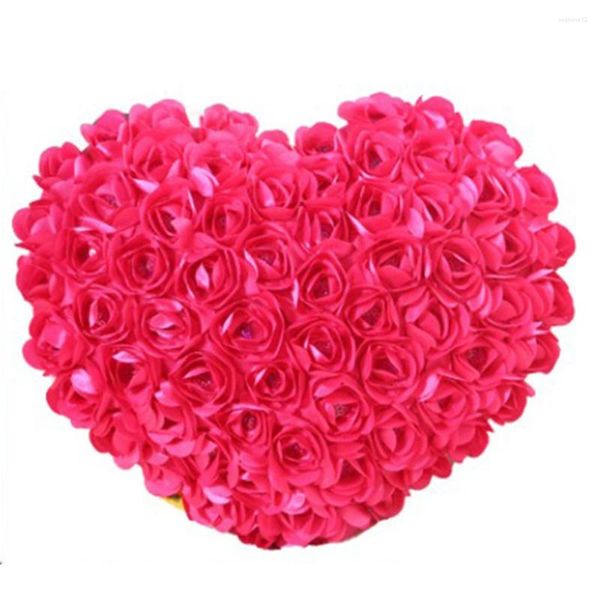 Almohada San Valentín 40 35 CM Hold Cama decorativa Rosa oscuro 99 Almohadas de corazón rosa Regalo de amante